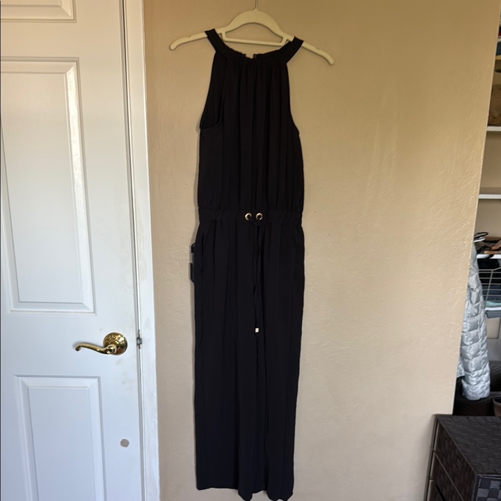 Michael Kors Women’s Black Halter Jumpsuit cropped wide leg size XS - Picture 6 of 16
